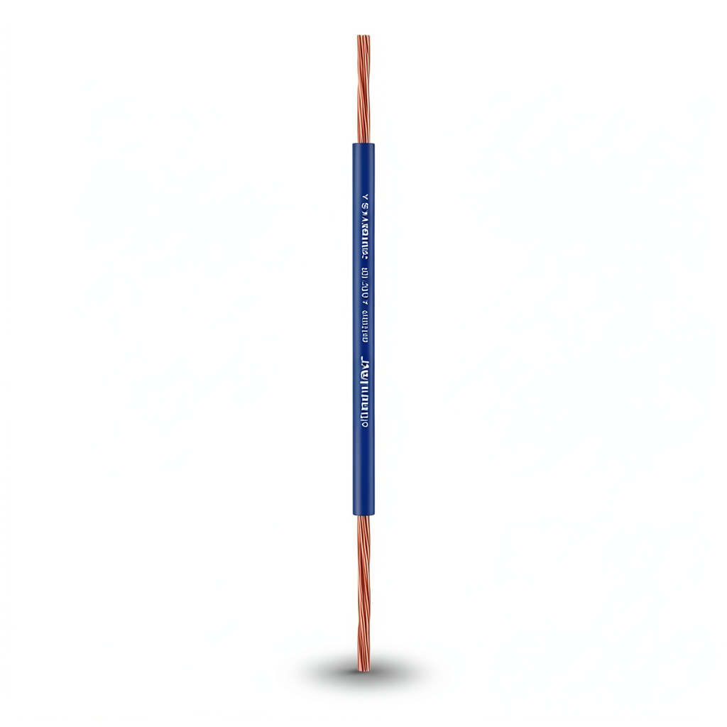 Single Electrical Wire 4mm² Rated Voltage 600/1000V, Tinned Copper, PVC Insulation, Blue | Al Fanar