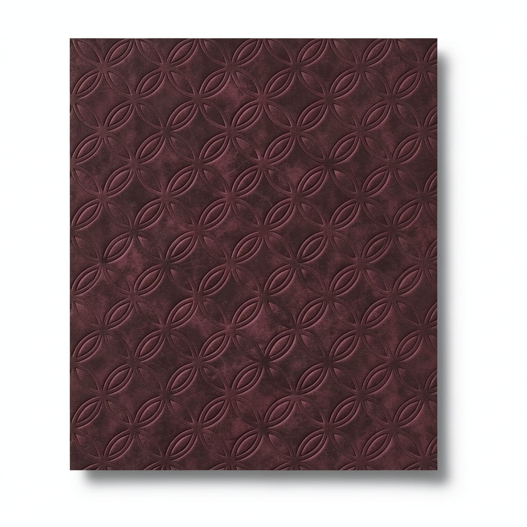 Wall Decoration Geometric Design 10m x 0.53m Dark Red