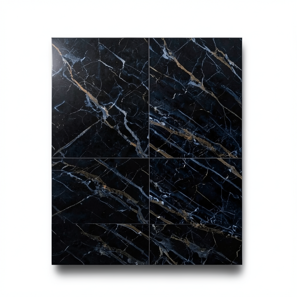 Indian Porcelain Floor Tiles Size 120×240 cm, Blue Tempest Model