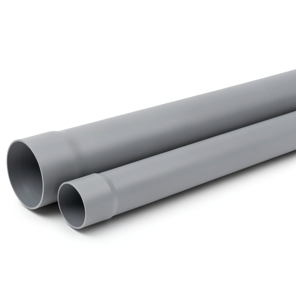 UPVC Plastic Pipe Nominal Pressure 9 Bar Size 2 inch Thickness 3 mm Grey Color