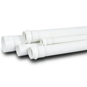 UPVC Plastic Pipe for Sewerage Systems 25 mm Size 2.3 mm Thickness 20 Bar Pressure White