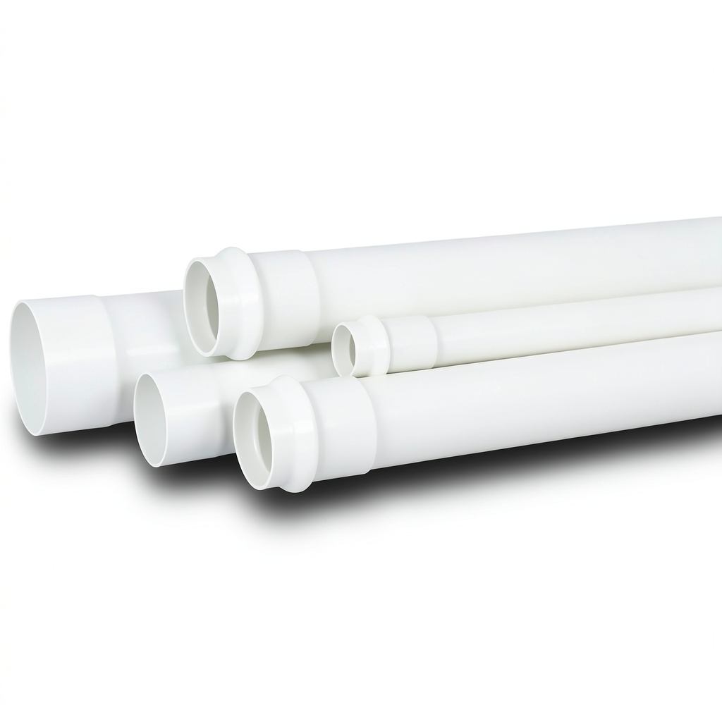مواسير بلاستيك UPVC لأنظمة الصرف الصحي ضغط 20 بار مقاس 25 مم سماكة 2.3 مم لون أبيض