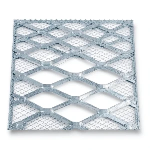 Galvanised Steel Expanded Metal Mesh Bahri Thickness 2.8 mm Width 2.44 m Length 1 m
