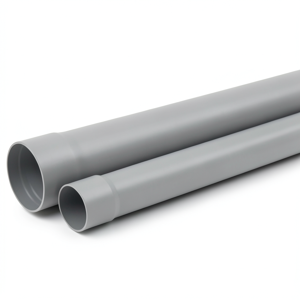 مواسير UPVC ضغط 12 بار مقاس 1 ½ إنش سمك 3 مم لون رمادي