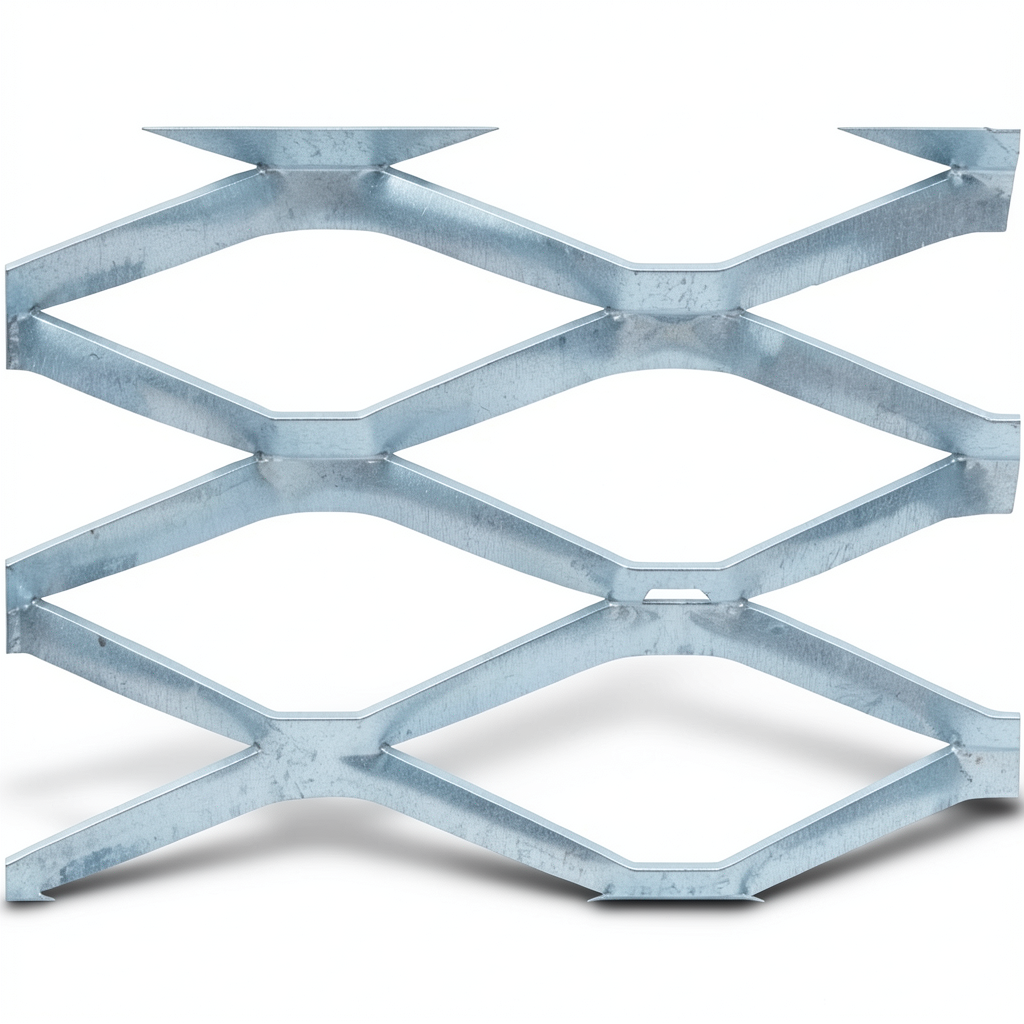 Galvanised Steel Expanded Metal Mesh Bahri 3.8 mm Thickness 2.44 m Width 1 m Length