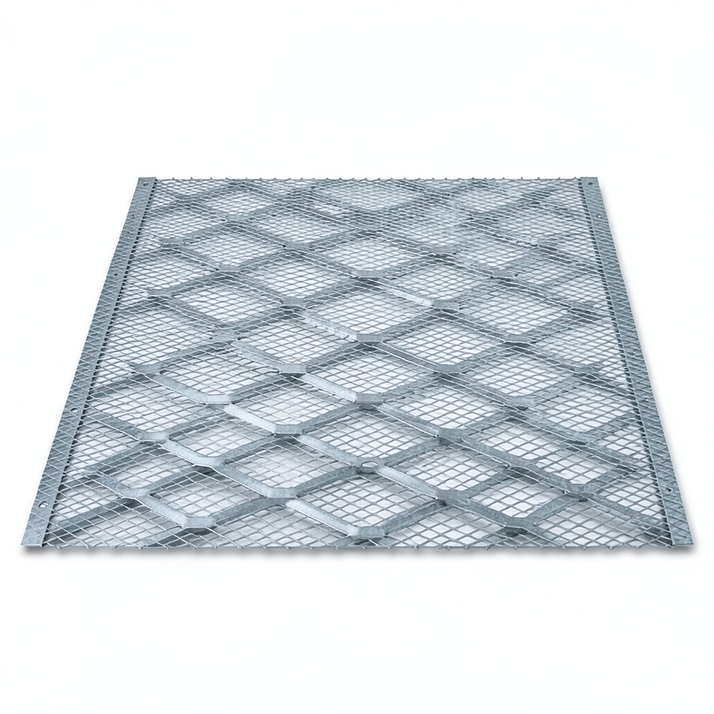 Galvanised Steel Expanded Metal Mesh Bahri Thickness 6 mm Width 2.44 m Length 1 m