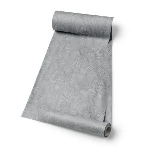 Italian Wallpaper Gray Color Modern Design, Size 10m x 0.53m, Model Z21718
