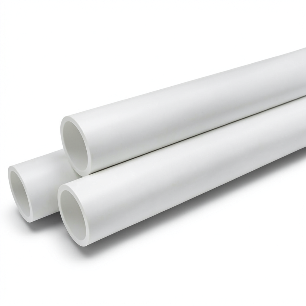 مواسير UPVC صرف ونفايات ½1 إنش سمك 3.68 مم لون أبيض