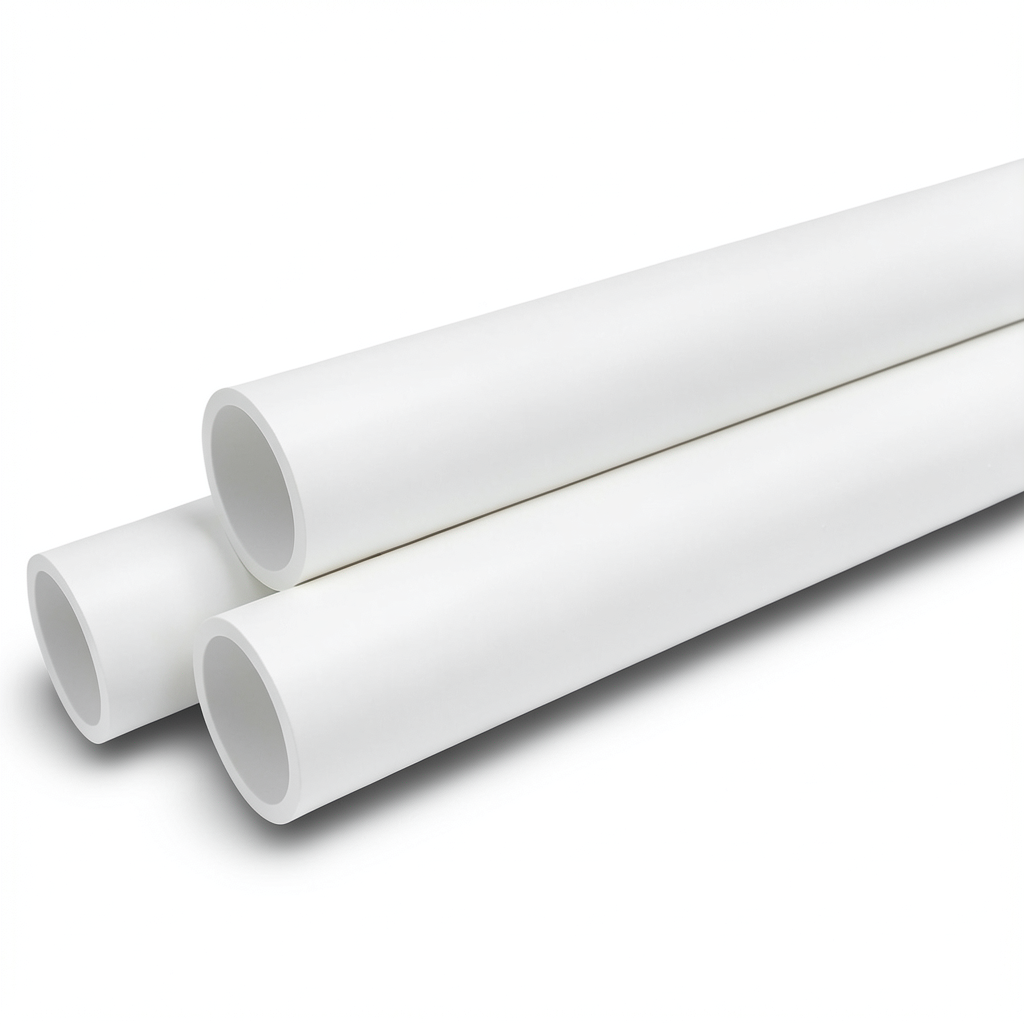 أنابيب ضغط UPVC مقاس ½1 إنش سمك 1.52 مم لون أبيض ضغط 8.6 بار