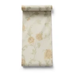 Floral Wall Decoration 10m x 0.73m Beige Color, Model 56941