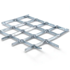 Galvanised Steel Expanded Metal Mesh Bahri 2.3 mm Thickness, 2.44 m Width, 6 m Length