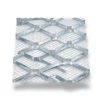 Galvanised Steel Expanded Metal Mesh Bahri Thickness 2.7 mm Width 2.44 m Length 6 m