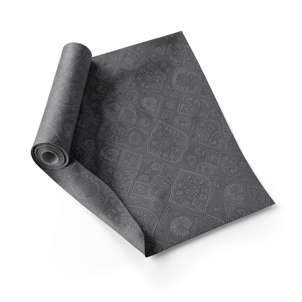 Dutch Patterned Wallpaper Size 10m x 0.53m, Dark Grey Color