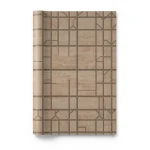 Wall Decoration Geometric Design 10m x 0.53m Brown, Model 372-3