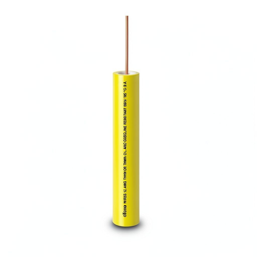 كابل نحاس THHN/THWN معزول PVC 105°C مقاس 0.82 مم² 600 فولت 250 قدم أصفر | شركة الفنار