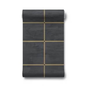 ورق جداري تصميم هندسي لون رمادي داكن 10 م × 0.53 م، موديل 372-1