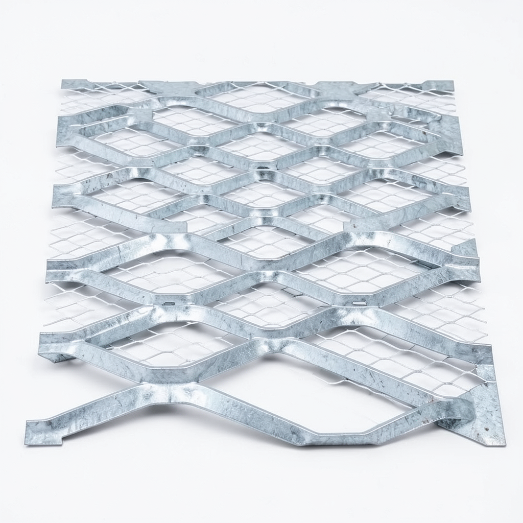 Galvanised Steel Expanded Metal Mesh Bahri 3.8 mm Thickness 2.44 m Width 1 m Length