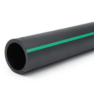 أنابيب بلاستيك HDPE ضغط 12.5 بار PE 80 قطر خارجي 250 مم SDR 11 لون أسود مع خط أخضر