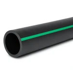 HDPE Polyethylene Pipe Nominal Pressure 12.5 Bar PE 80 OD 280 mm SDR 11 Black with Green Stripes