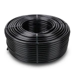 HDPE Plastic Coil Pipe Nominal Pressure 4 Bar PE 80, Outside Diameter 63 mm SDR 33, Black
