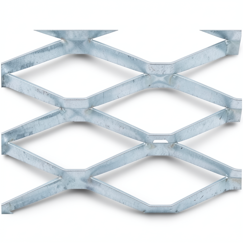 Galvanised Steel Expanded Metal Mesh Bahri Thickness 6 mm Width 2.44 m Length 1 m