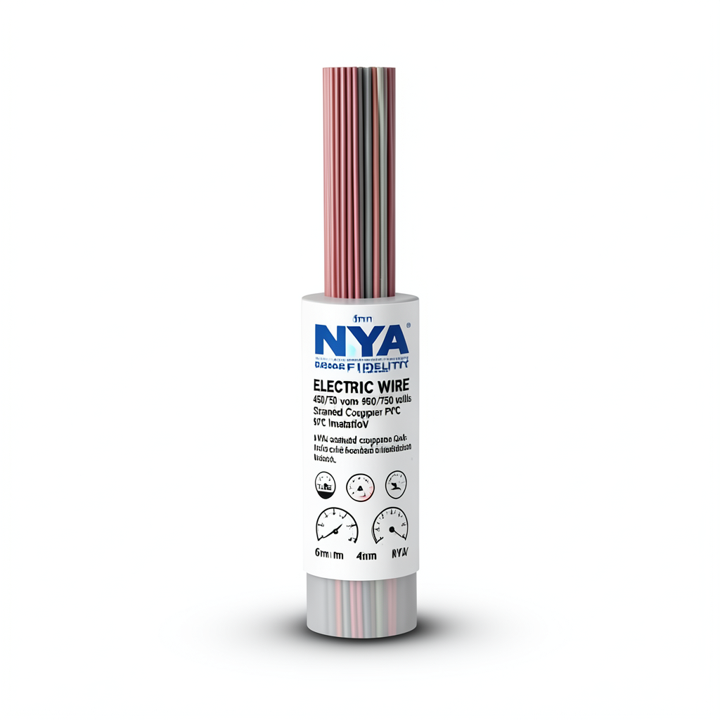 6mm NYA Electric Wire 450/750 volts, Stranded Copper PVC 90°C Insulation, Gray | Asharqiyah Cables Company for Industry