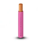THHN/THWN Copper Cable PVC 105°C Insulation 5.26 mm² Diameter 4.2 mm 600 Volt Length 250 F Pink Color | Al Fanar