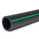 HDPE Polyethylene Pipe PN 12.5 Bar PE 80 500 mm SDR 11 Black with Green Stripes