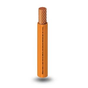 كابل نحاس THHN/THWN معزول PVC 105°C مقاس 5.26 مم² 600 فولت 300 قدم برتقالي | شركة الفنار