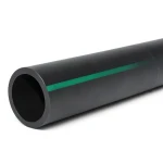 HDPE Polyethylene Pipe PN 12.5 Bar PE 80, 225 mm Diameter SDR 11, Black