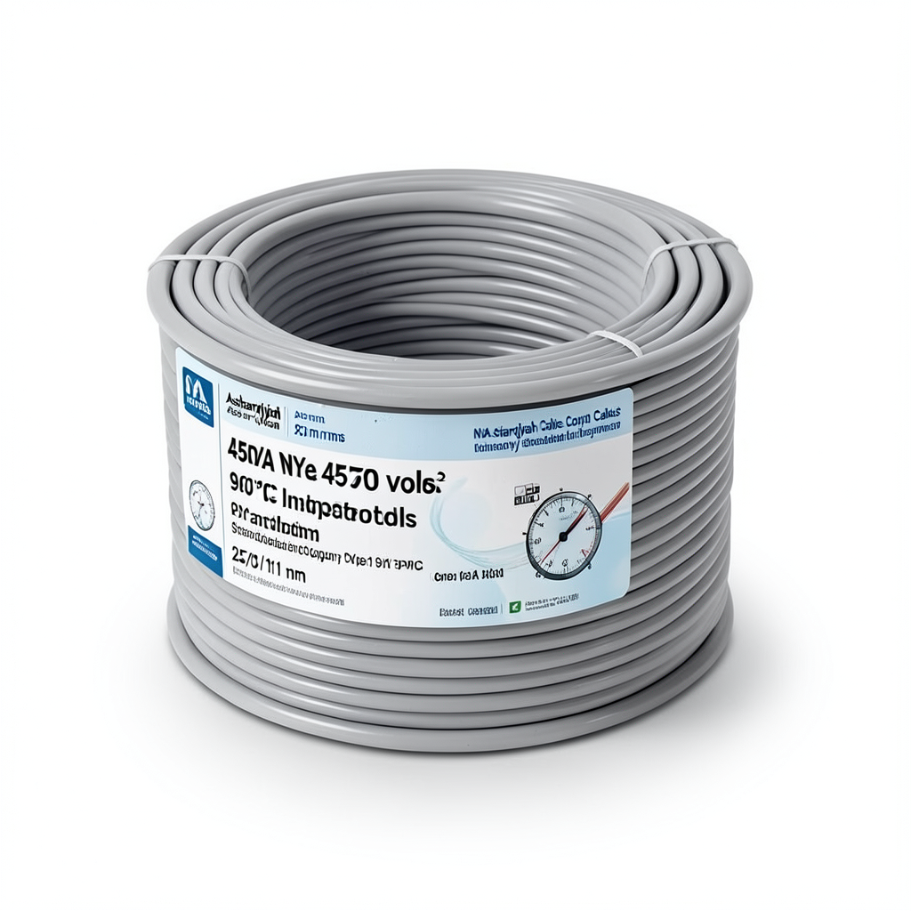 25mm NYA Wire 450/750 volts, Stranded Copper PVC 90°C Insulation, Gray | Asharqiyah Cables Company for Industry