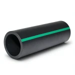 HDPE Polyethylene Pipe Nominal Pressure 12.5 Bar PE 80 OD 315 mm SDR 11 Black with Green Stripes