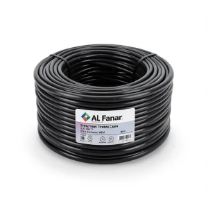 كابل نحاس THHN/THWN عزل PVC 105°C مقاس 5.26 مم² قطر 4.2 مم 600 فولت طول 250 قدم لون أسود | شركة الفنار