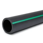 HDPE Polyethylene Pipe PN 12.5 Bar PE 80, 225 mm Diameter SDR 11, Black