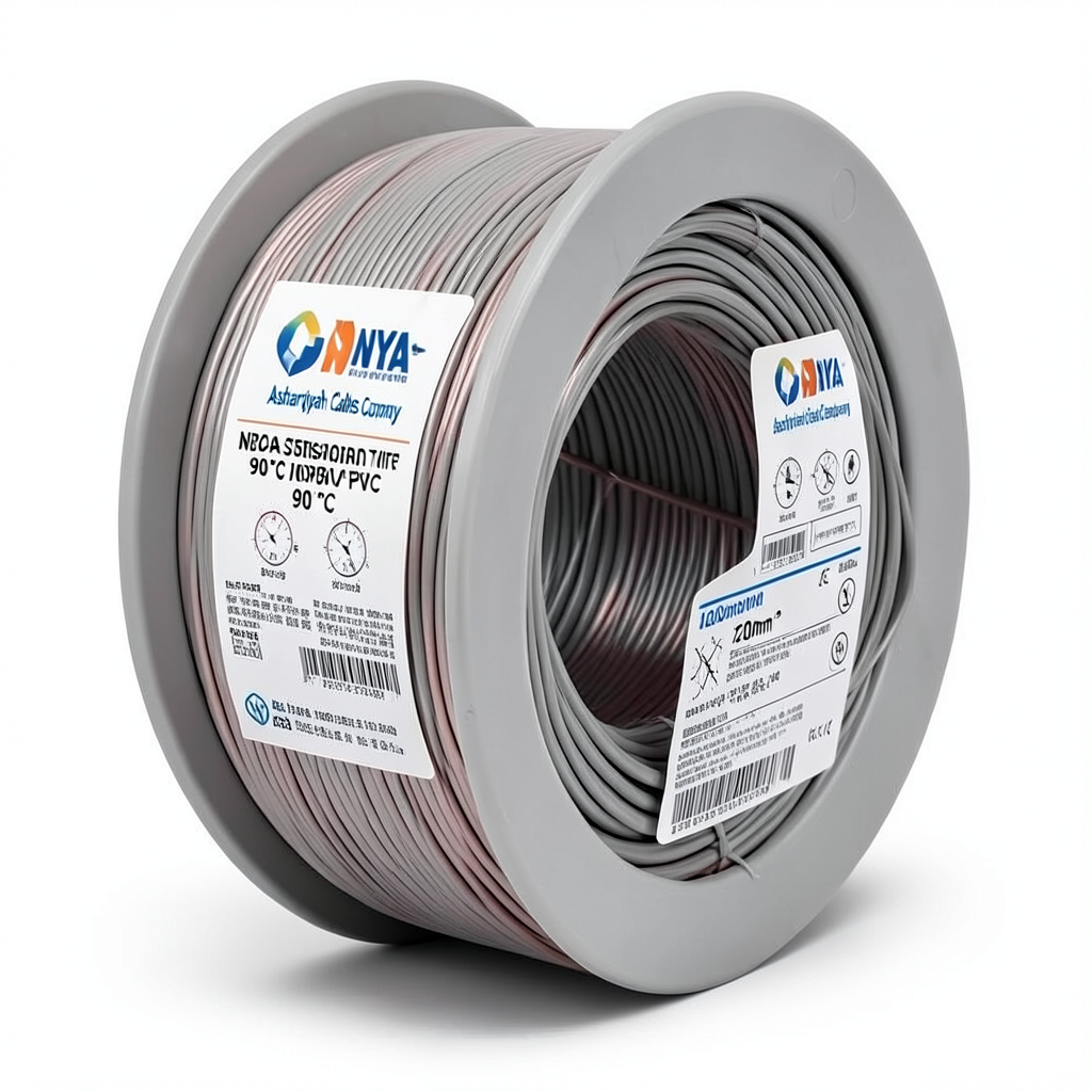 سلك نحاس مجدول NYA 120 مم2 450/750 فولت عزل PVC 90°C، رمادي | شركة كابلات الشرقية للصناعة