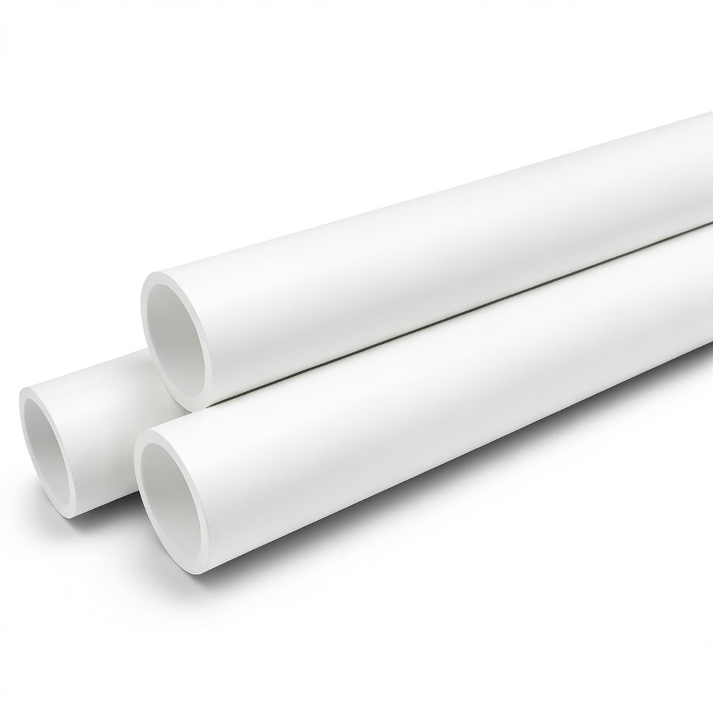 مواسير ضغط UPVC ضغط اسمي 11 بار مقاس 4 إنش سمك 4.39 مم لون أبيض