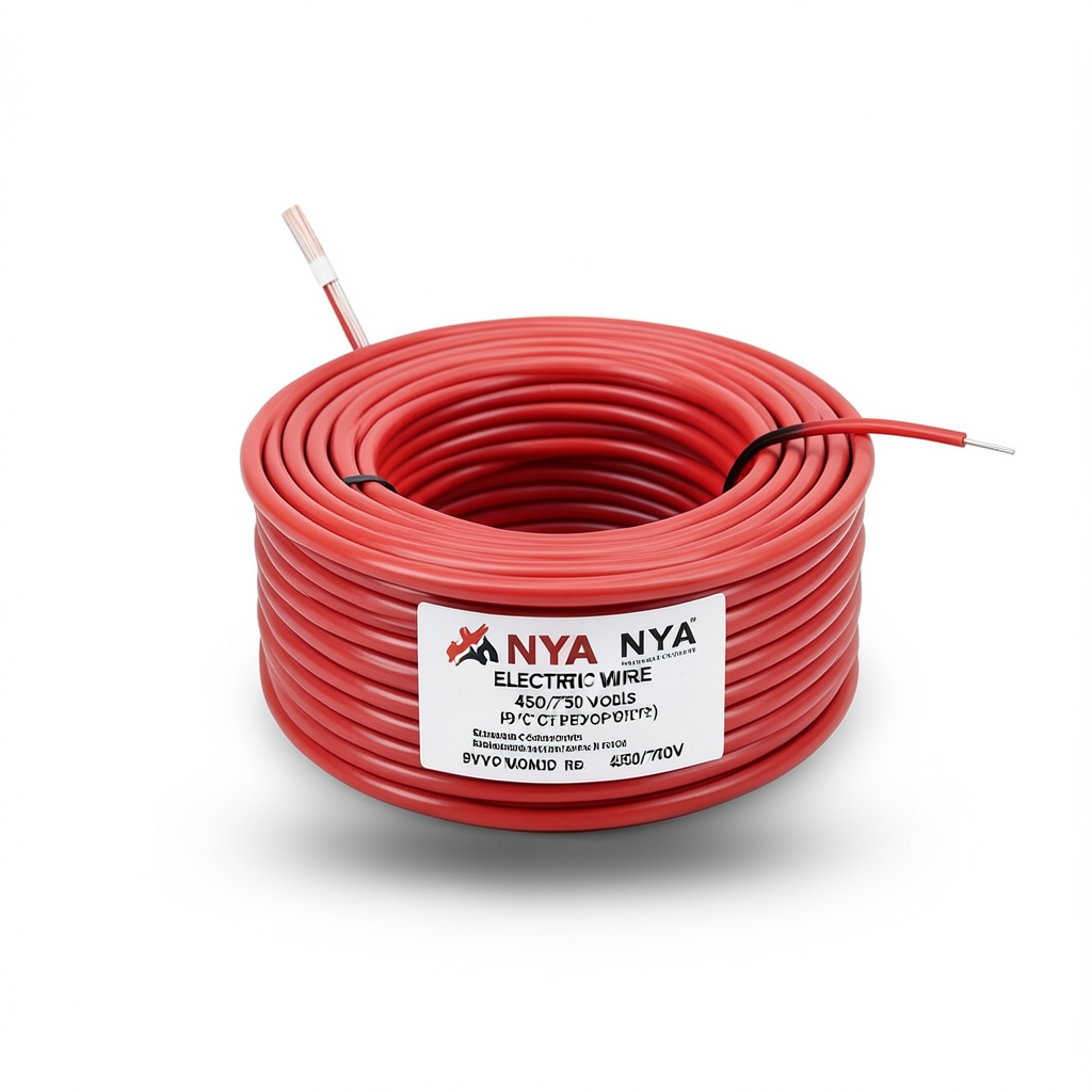 سلك كهرباء 4 مم NYA 450/750 فولت، نحاس مجدول عزل PVC 90°C، احمر | شركة كابلات الشرقية للصناعة