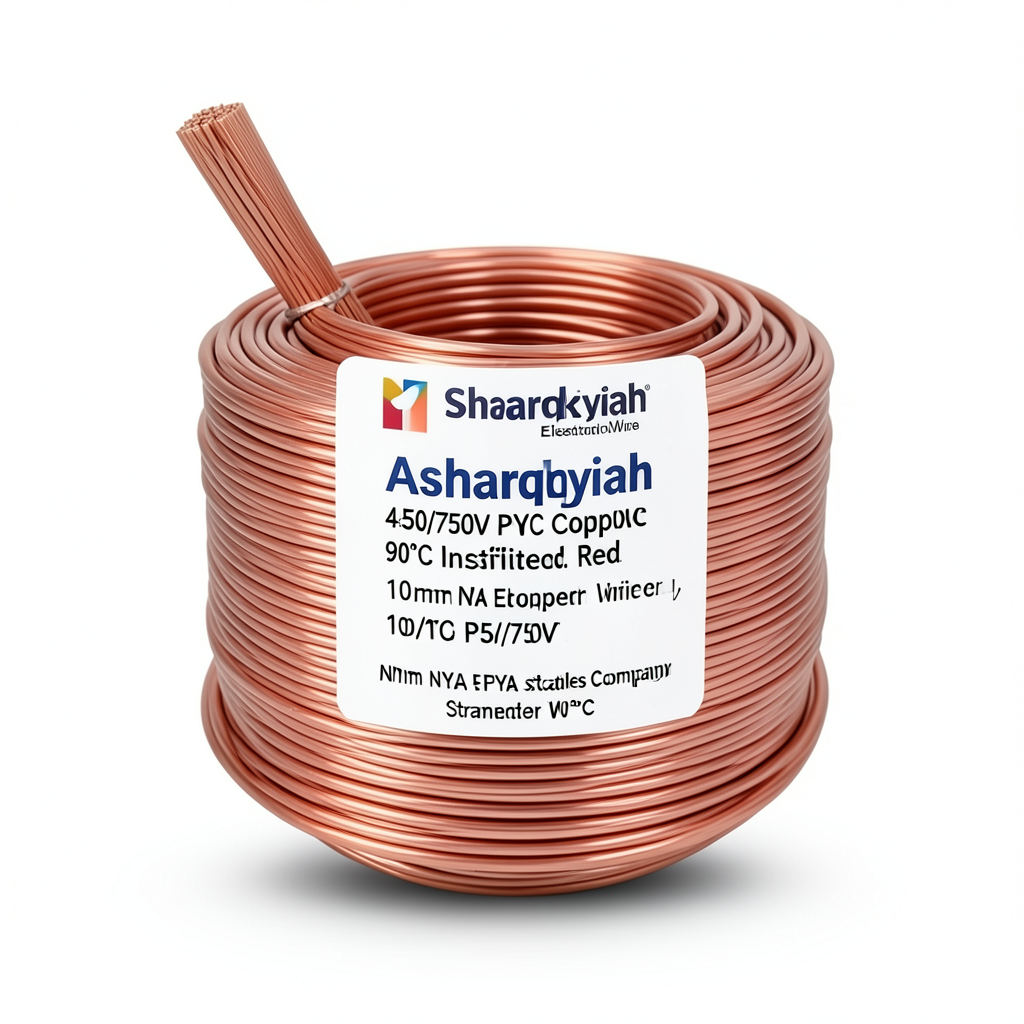 10mm NYA Electrical Wire 450/750V, Stranded Copper PVC 90°C Insulated, Red | Asharqiyah Cables Company for Industry