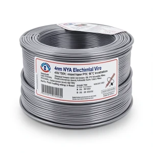 سلك كهرباء 4 مم NYA 450/750 فولت، نحاس مجدول عزل PVC 90°C، رمادي | شركة كابلات الشرقية للصناعة