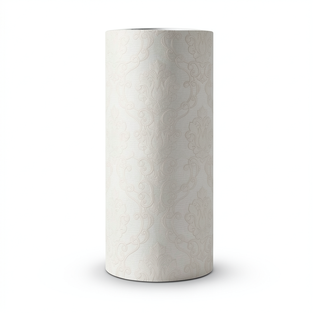 Classic Wallpaper Length 10m, Width 0.53m, Pale Beige Color