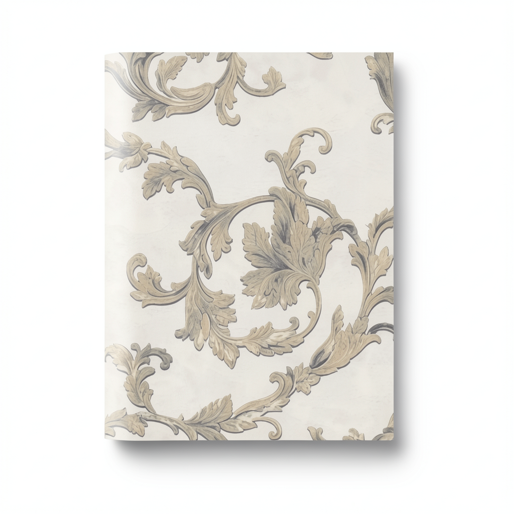 Italian Classic Wallpaper 10 m x 1.06 m Light Beige, Model 56923