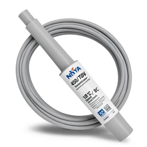 لفة سلك كهرباء 10 مم NYA 450/750 فولت، نحاس مجدول عزل PVC 90°C، رمادي | شركة كابلات الشرقية للصناعة