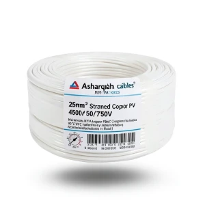 سلك 25 مم NYA 450/750 فولت، نحاس مجدول عزل PVC 90°C، رمادي | شركة كابلات الشرقية للصناعة