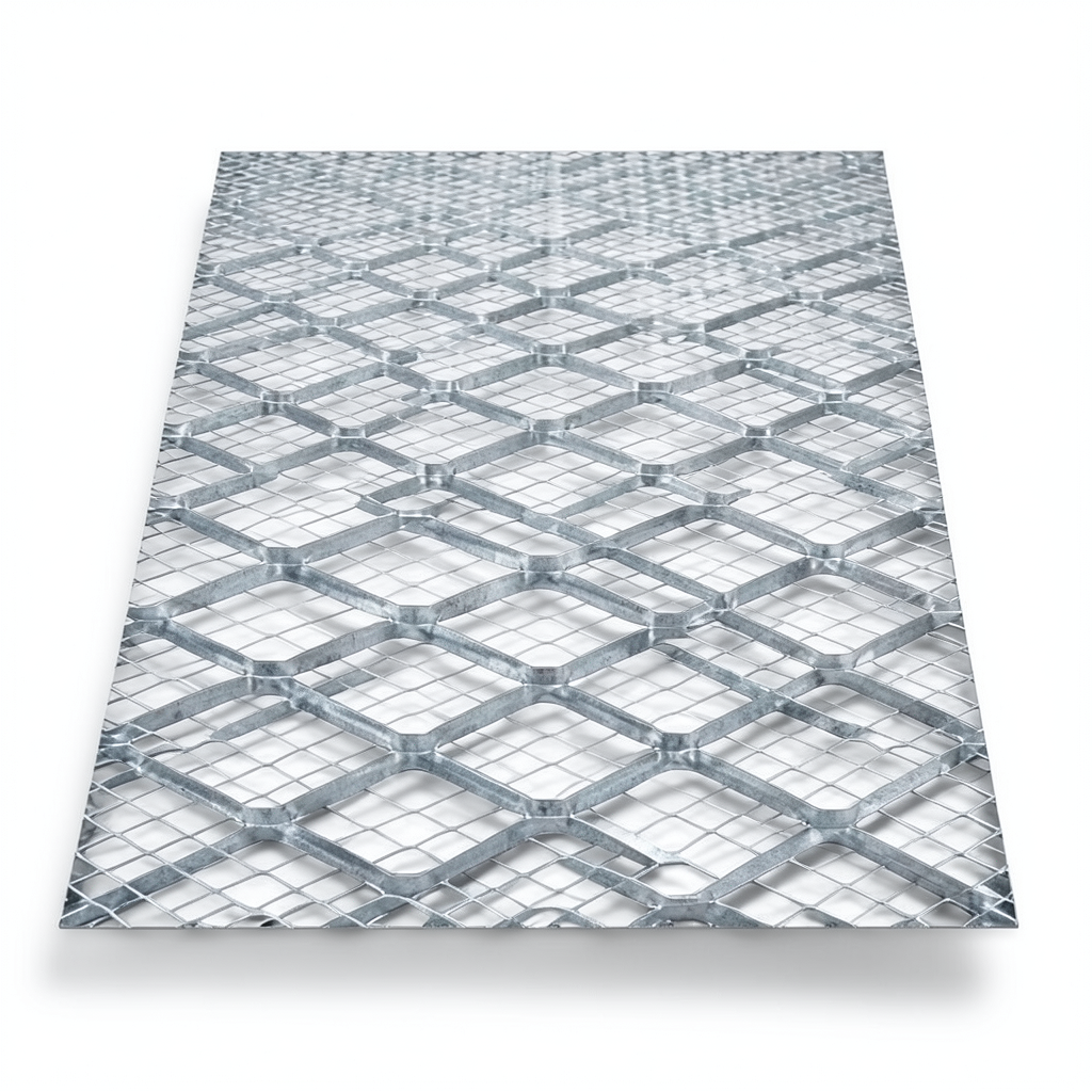 Galvanised Steel Expanded Metal Mesh Bahri 6 mm Thickness 2.44 m Width 2 m Length