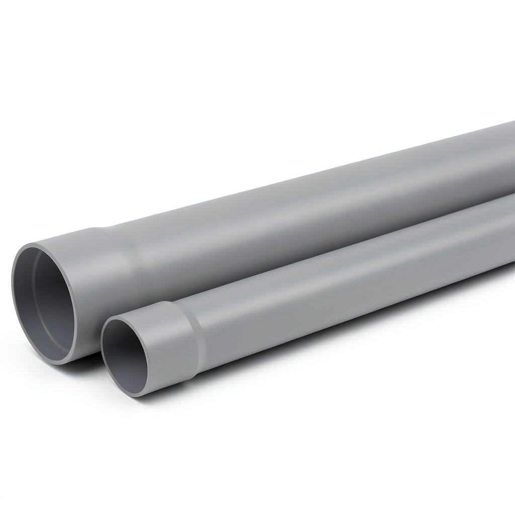 مواسير UPVC ضغط 12 بار مقاس 3 إنش سماكة 5.3 ملم لون رمادي