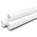 مواسير ضغط UPVC ضغط اسمي 11 بار مقاس 8 إنش سمك 8.43 مم لون أبيض