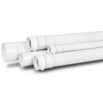 UPVC Plastic Pipe for Sewerage Systems PN 20 Bar Size 63 mm Thickness 5.8 mm White Color