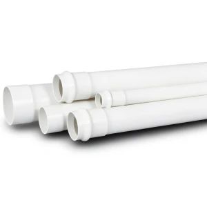 مواسير UPVC مقاس 75 مم سمك 6.8 ملم ضغط 20 بار لون أبيض