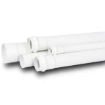 UPVC Plastic Pipe for Sewerage Systems PN 20 Bar Size 90 mm Thickness 8.2 mm White Color