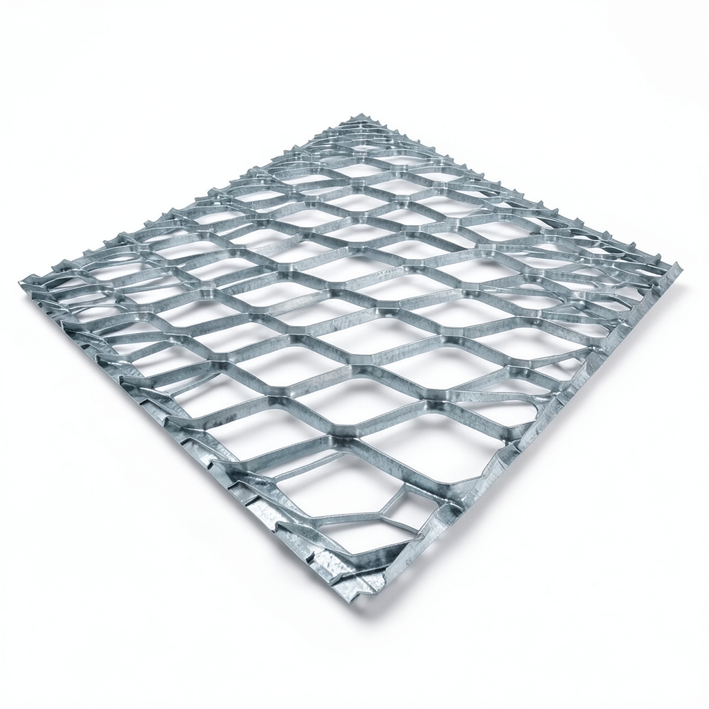 Galvanised Steel Expanded Metal Mesh Bahri Thickness 4.8 mm Width 2.44 m Length 4 m